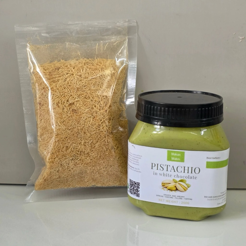 Dried Kunafa เส้นคูนาฟาอบแห้ง เส้นคูนาฟ่าอบกรอบ พร้อมซอสพิตาชิโอ้