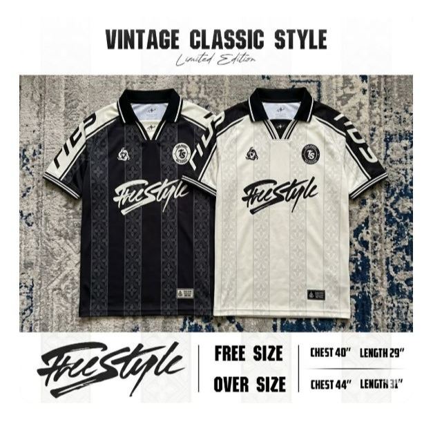 เสื้อคอปก วินเทจรุ่นใหม่ รุ่น  ✨“Freestyle” เบอร์25 ✨ เนื้อผ้าตารางเงา ใส่ได้ทั้งชายและหญิง