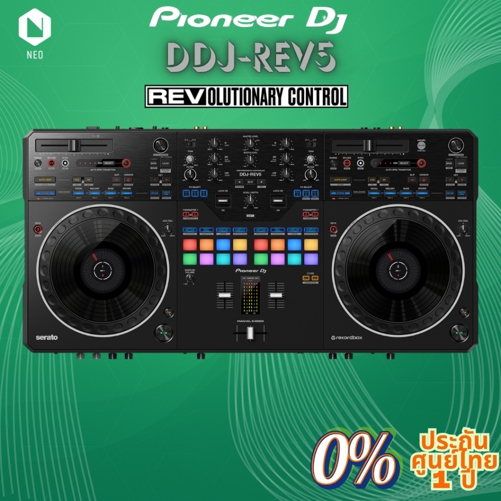 Pioneer DJ DDJ-REV5 : Scratch-style 2-channel performance DJ controller