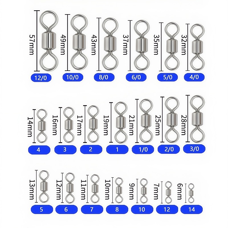 ลูกหมุนถังเรียบ คุณภาพดี เบอร์ 3/O - 14 แพ็คละ 10ชิ้น 20ชิ้น
