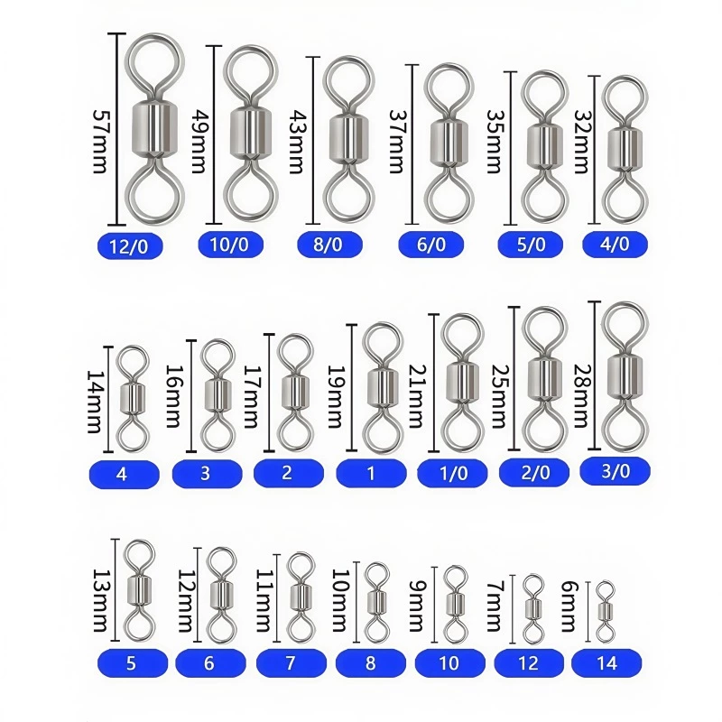 ลูกหมุนถังเรียบ คุณภาพดี เบอร์ 3/O - 14 แพ็คละ 10ชิ้น 20ชิ้น