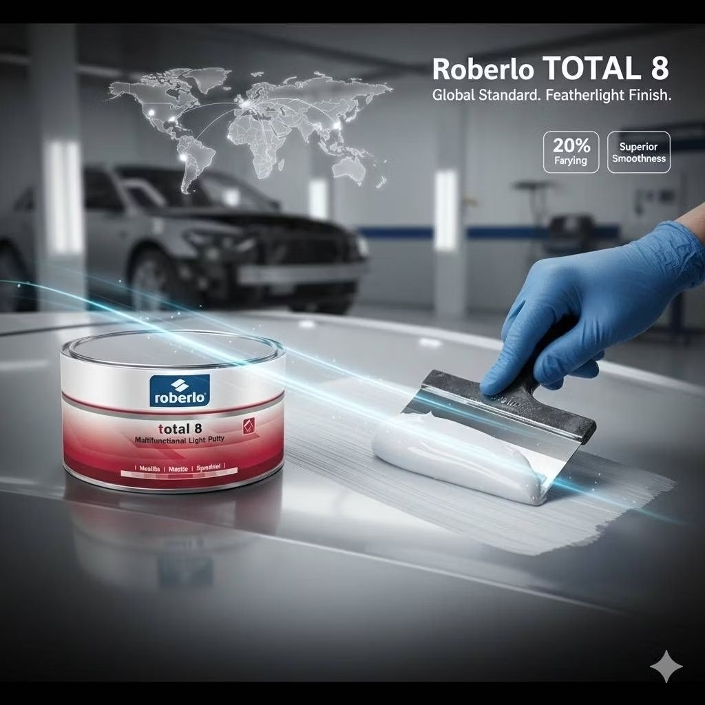 ❌️1แถม1❌️ สีโป๊ว ROBERLO TOTAL8 เนื้อละเอียด ขนาด 1 ลิตร (2 kg.)