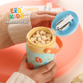 EKOKIDS FOOD JAR กระปุกอาหารสแตนเลส 304 สำหรับใส่อาหารและเครื่องดื่ม เก็บอุณหภูมิ ร้อน-เย็น แถมช้อนสแตนเลส 304 EKOZOU