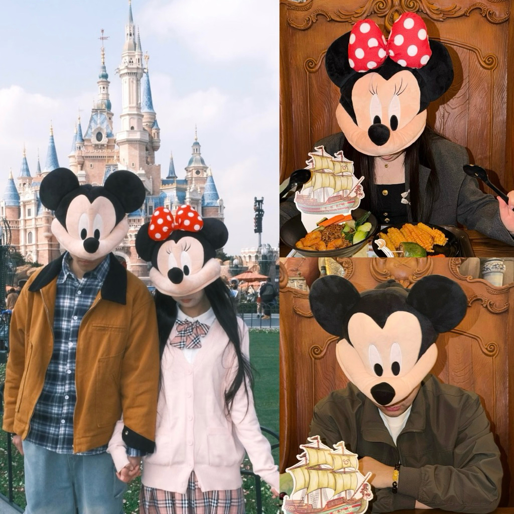 ถูกที่สุด หมวกตุ๊กตามิกกี้เมาส์ ดิสนีย์ Mickey and Minnei Mouse (DISNEY) ลิขสิทธิ์แท้ 100%