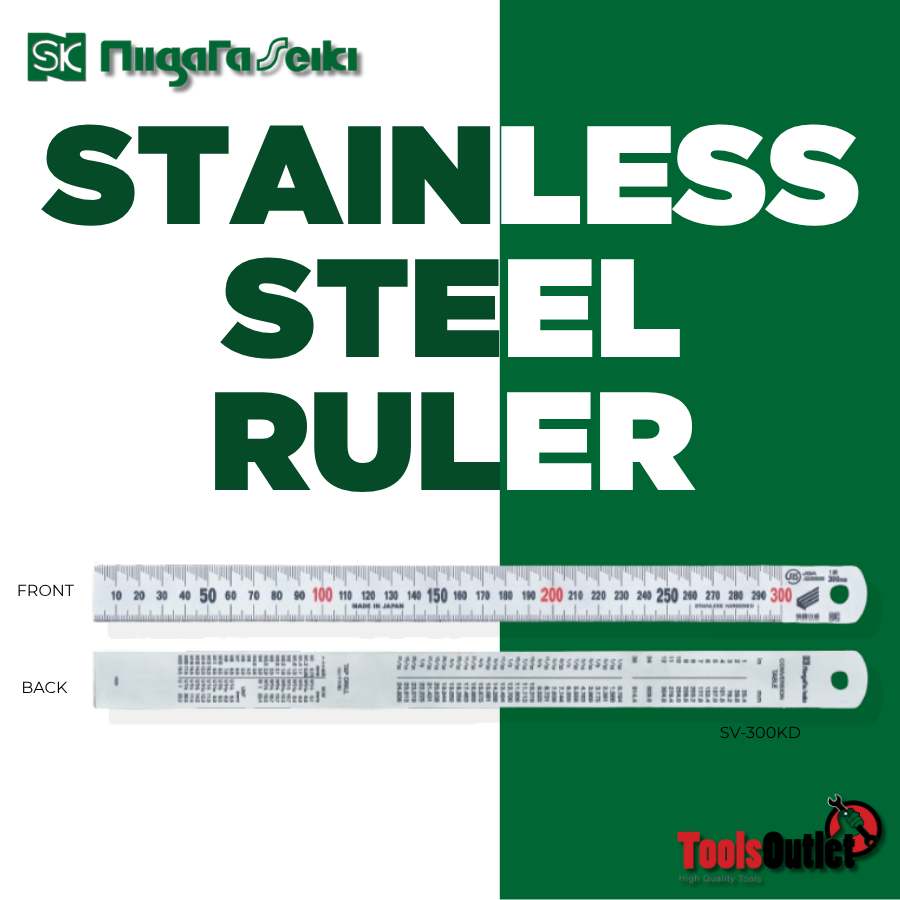 Metal Rules ไม้บรรทัดมิลล้วนสแตนเลส SK Niigata Seiki รุ่น SV-300KD