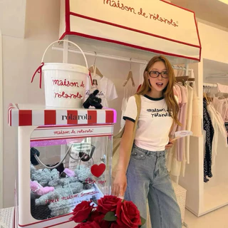 พร้อมส่ง / เสื้อยืด ❤️💯❤️ Rolarola - Maison De Rola Ringer T-shirt ส่งสินค้าทุกวัน ส่งเร็ว