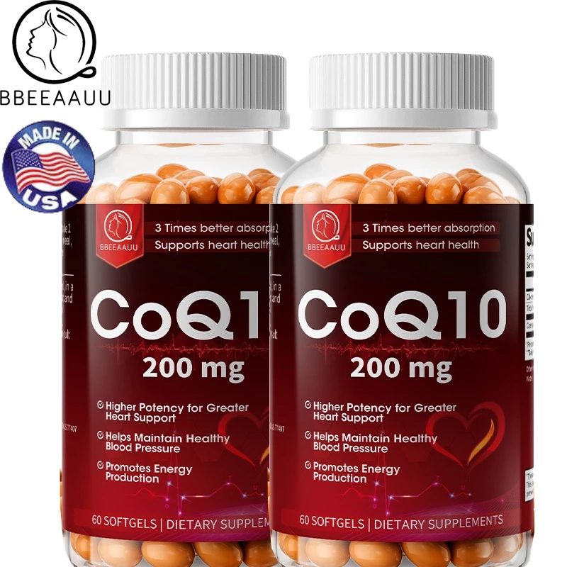 ซื้อ 1 แถม 1 BEAU CoQ10-200mg  CoQ10-200mg แคปซูล เพิ่มสุขภาพหัวใจ ป้องกันสารต้านอนุมูลอิสระ ส่งเสริมสุขภาพช่องปาก แล