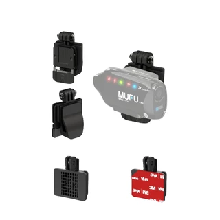 MUFU V40S Helmet Clip Mount 2 in 1 - ชุดขาติดหมวกกันน็อก (แบบหนีบ และ แบบกาว 3M) สำหรับ MUFU V40S