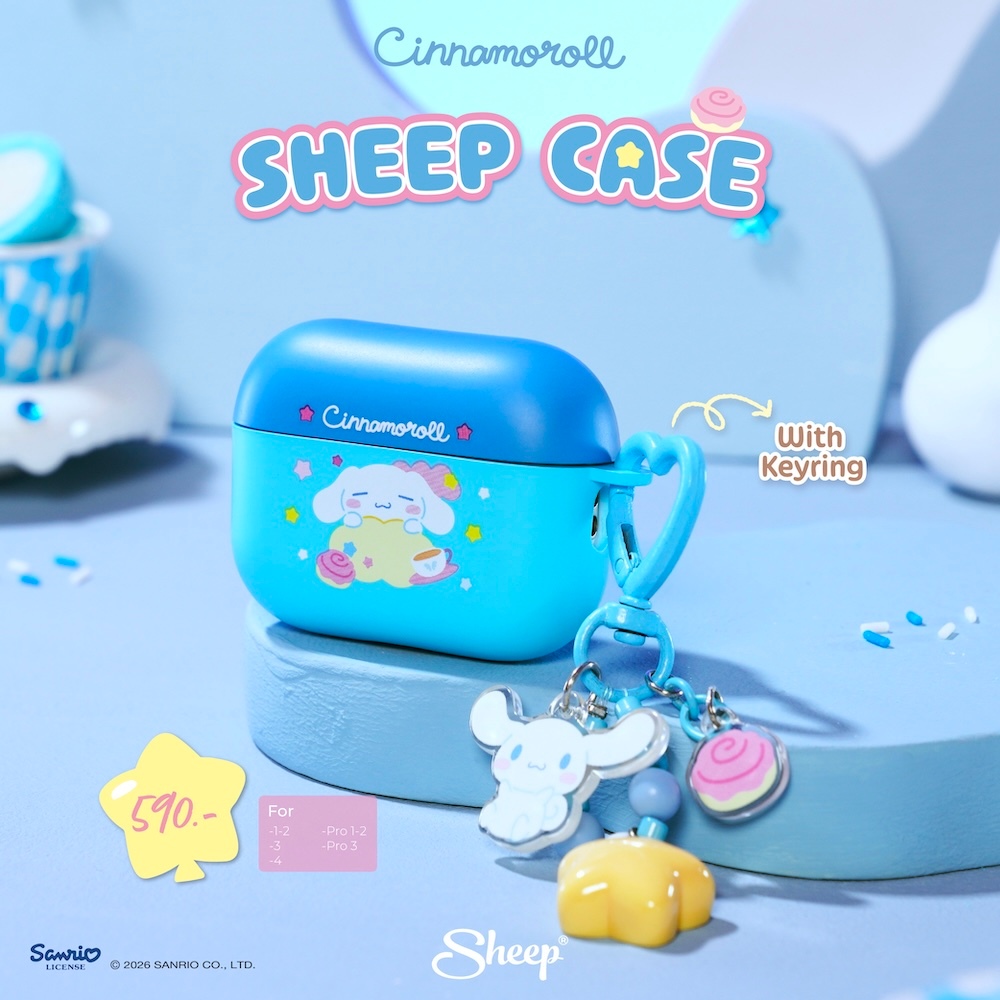 [For Airpods Cinnamoroll] Cinnamoroll Collection  เคสสำหรับAirpods ลายCinnamoroll เคสกันกระแทก พร้อม Keychain สายห้อย