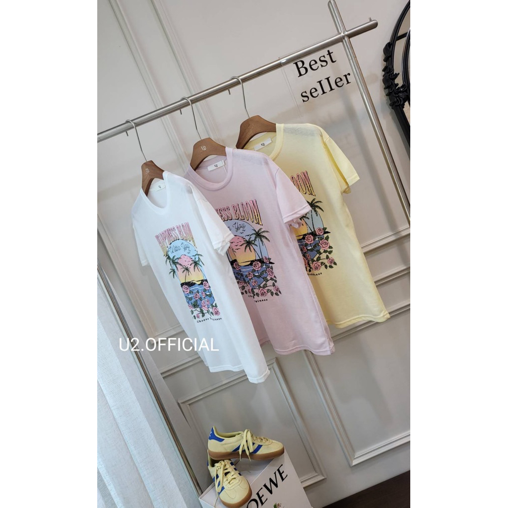 🌴เสื้อยืด ผ้าสลาฟอีกลายนะคะ ลายนี้ Summer Vibe สุดๆ ตัวนี้น้องจะเป็นสลาฟเนื้อนิ่ม