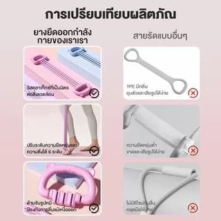 ยางยืดออกกำลังกาย ปรับได้ 6 ระดับ ยางยืดโยคะ สายรัดต้านทาน ยืดหยุ่นสูง ไม่ขาดง่าย เหนียว ยืดหยุ่นดี
