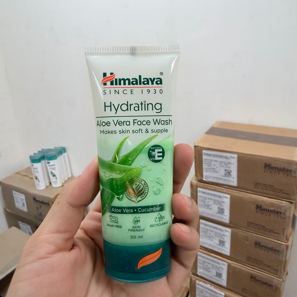 Himalaya Hydrating Aloe Vera Face Wash 50 ml ล้างหน้าหว่านหางจระเข้ ราคา ถูกที่สุด ดีลบีเคเค