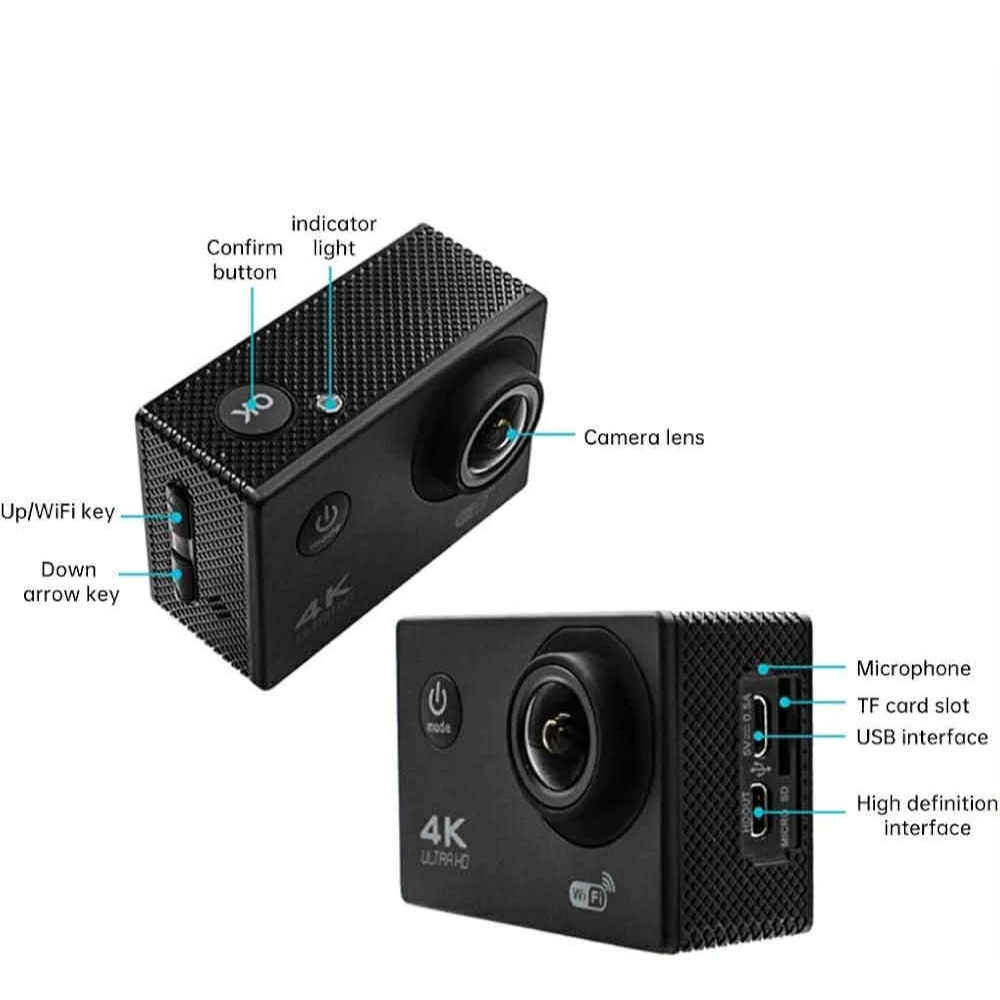 Action Camera 4K Wifi Sports DV Cam กล้องติดหมวกกันน้ำ thumbnail 4