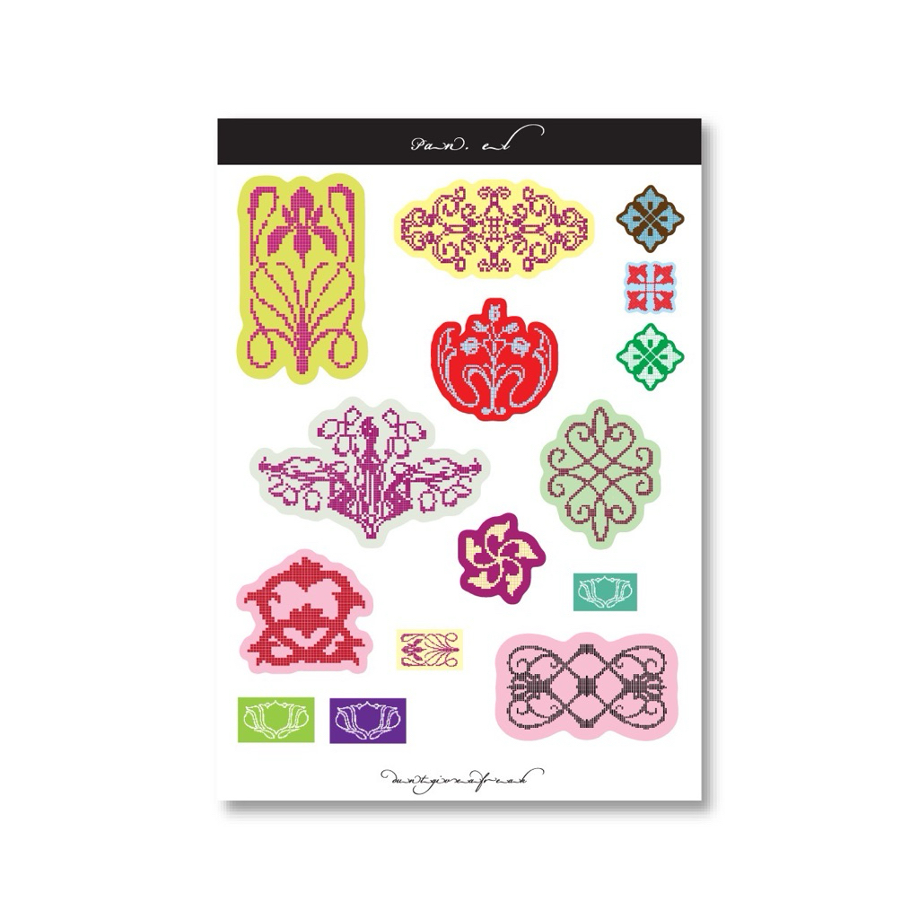 pan•el sticker สติ๊กเกอร์ไดคัท ลายเกร๋ ลายเริ่ด