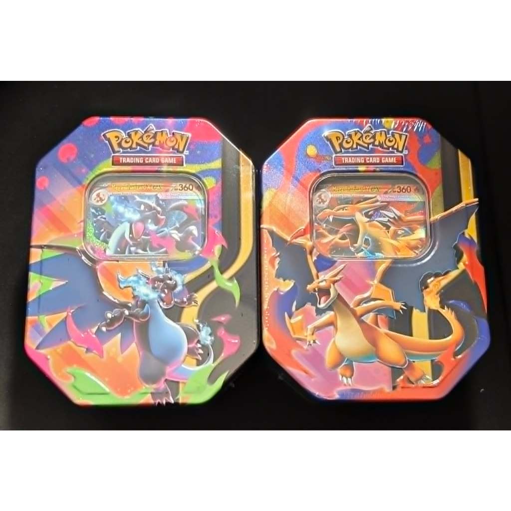 Mega Charizard X and Y Tins Sealed 2026 Set of 2 Pokemon TCG Phantasmal Flames English