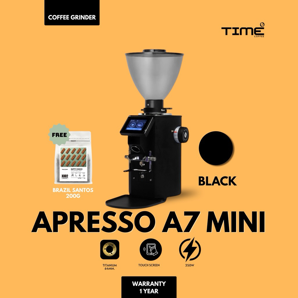เครื่องบด APRESSO A7 mini Grinder 64mm SSF TITANIUM (BLACK)