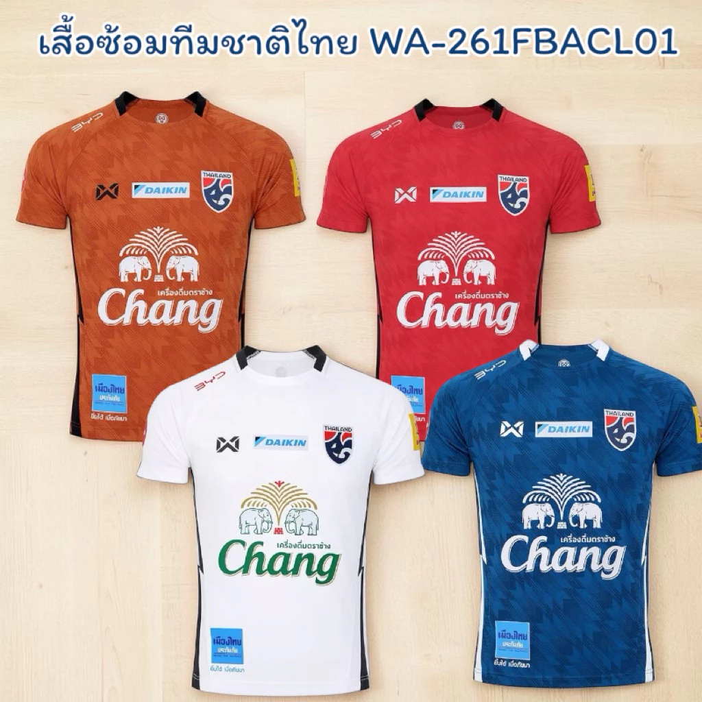 Warrix เสื้อซ้อมทีมชาติไทย 2026 WA-261FBACL01 ( Polylester 100% S - 7L )
