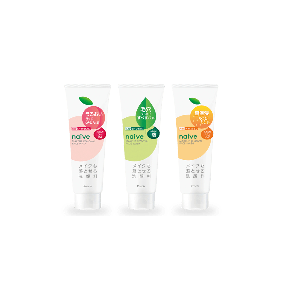 Kracie Naive Makeup Makeup Removal & Face Wash Foam นาอีฟ เมคอัพ รีมูฟวอล &  เฟส วอช โฟม โฟมล้างหน้า ล้างเครื่องสำอางค์