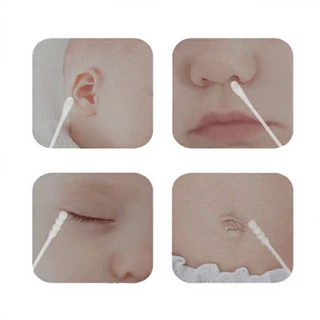 สำลีก้านทารก สำลีฆ่าเชื้อ สำลีก้าน สำลีก้านคู่ กล่องละ200ไม้ baby cotton swab