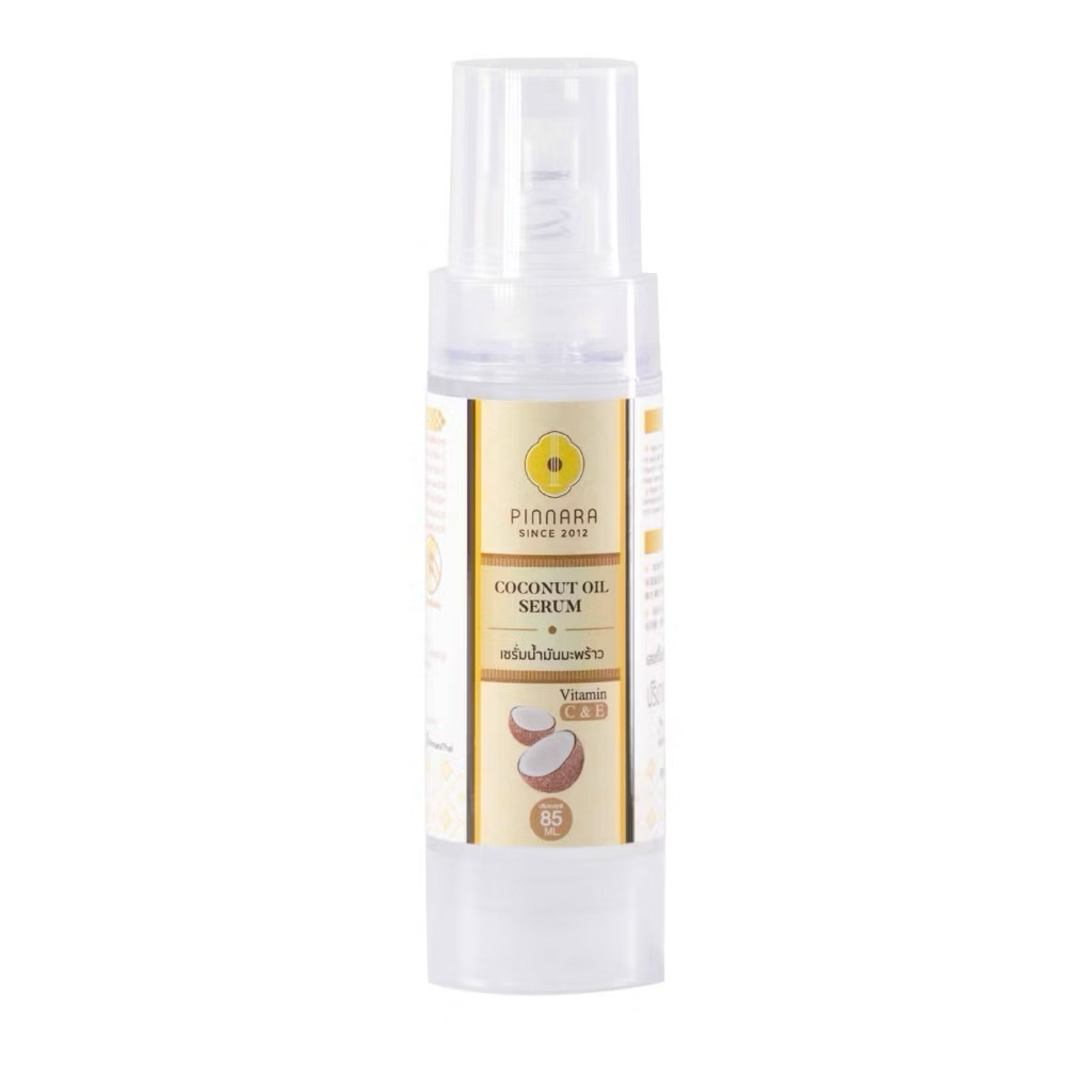Pinnara เซรั่มมะพร้าว ของแถมตามโปร ส่งตรงจากบริษัท lotใหม่ น้ำมันมะพร้าวสกัดเย็น 85 ml. ของแท้
