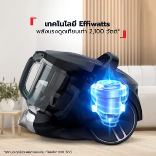 TEFAL เครื่องดูดฝุ่นแบบกล่องเก็บฝุ่น Compact Power XXL รุ่น TW4B75EA (กำลังดูด2100 W )