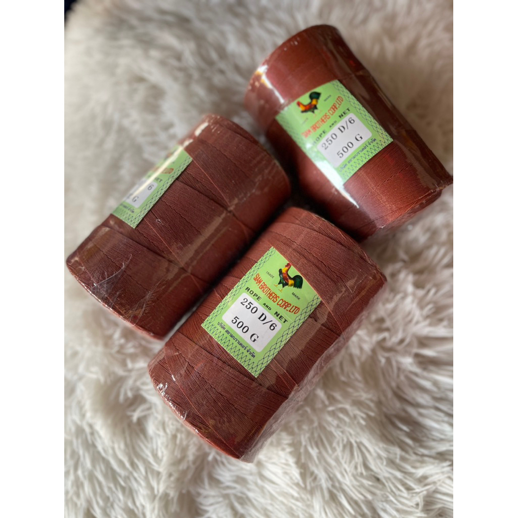 ด้ายทอเสื่อ ไนลอน ด้ายไนลอน 250 D/6 (500กรัม)(200 กรัม)