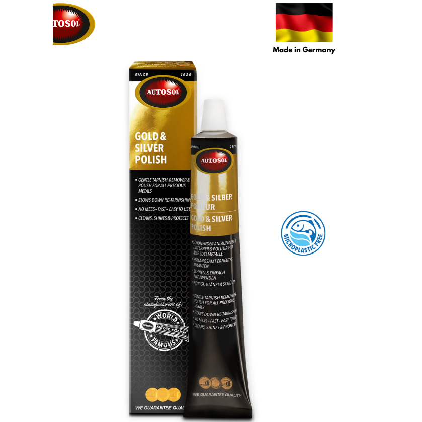 [ของแท้/พร้อมส่ง] Autosol Gold & Silver Polish ออโต้ซอล ครีม​ทำ​ความสะอาด ​ทอง​และเงิน​ สูตรอ่อนโยน ไม่ทำลายพื้นผิว​