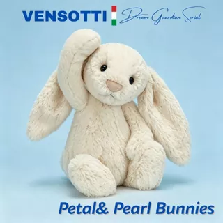 [ฟรีกล่องของขวัญ] VENSOTTI Petal Pearl Bunny (31/51/67cm) ตุ๊กตากระต่าย ตุ๊กตากอดนอน นุ่มพิเศษ - Premium Soft
