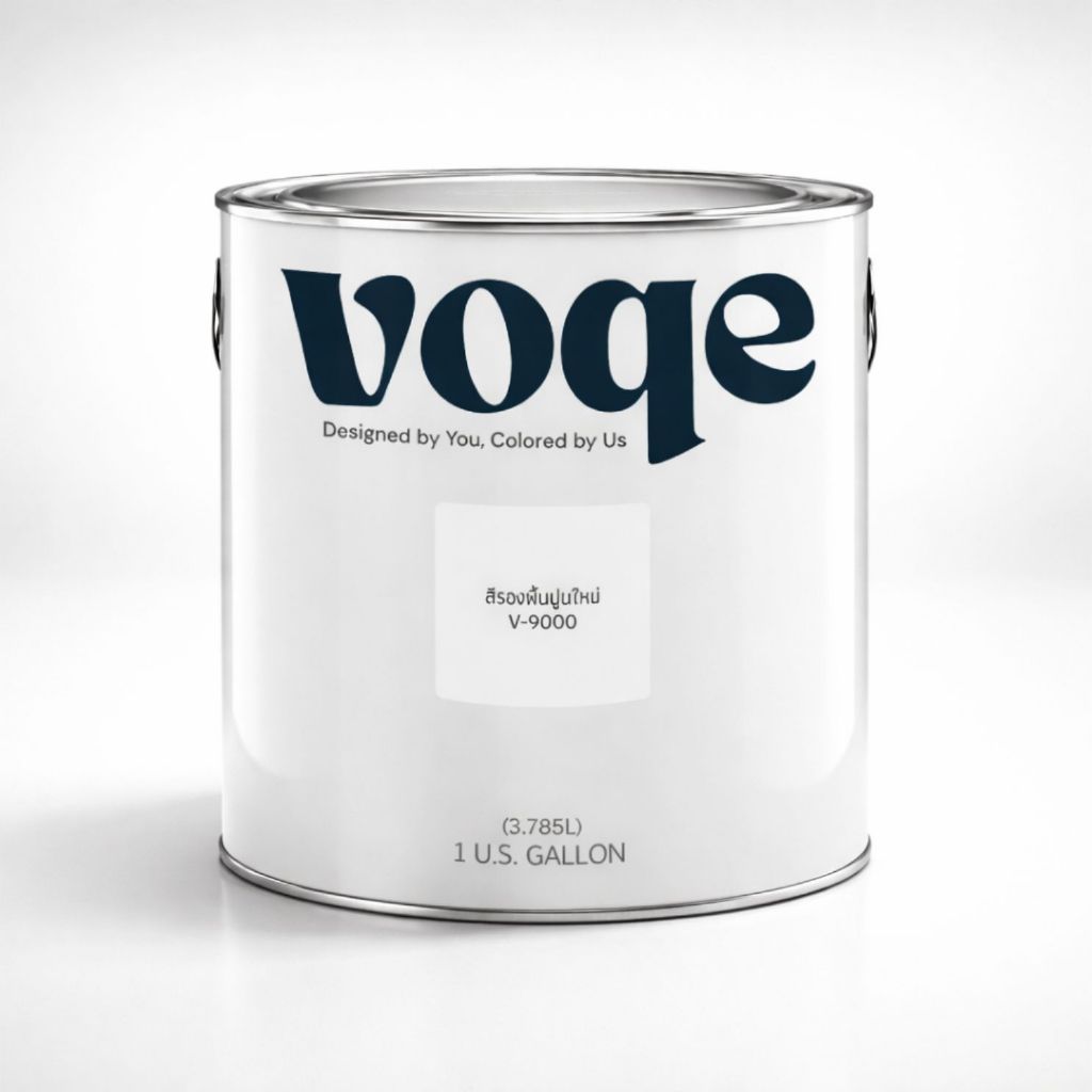 Voqe สีรองพื้นปูนใหม่ Primer V-9000 สูตรน้ำสีขาว ภายในและภายนอก ป้องกันด่าง เกรดท๊อป