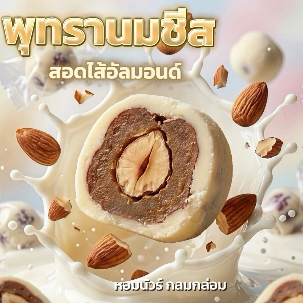 พุทราเคลือบนมชีสสอดไส้อัลมอลล์ ขนาด500 กรัม หอมนม หวานนัวร์ พุทราลูกใหญ่ อัลมอนด์เต็มคำ ของว่างทานเล่นสุดฟิน ต้องลอง!! thumbnail 4