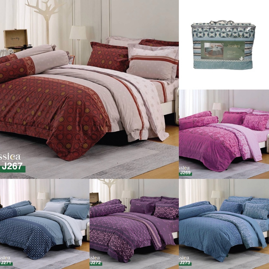 ผ้าปูพร้อมนวม ผ้านวม ชุดเครื่องนอน เจสสิก้า/Jessica ของแท้ 100% [2025/2] -J267 J268 J269 J270 J271 J