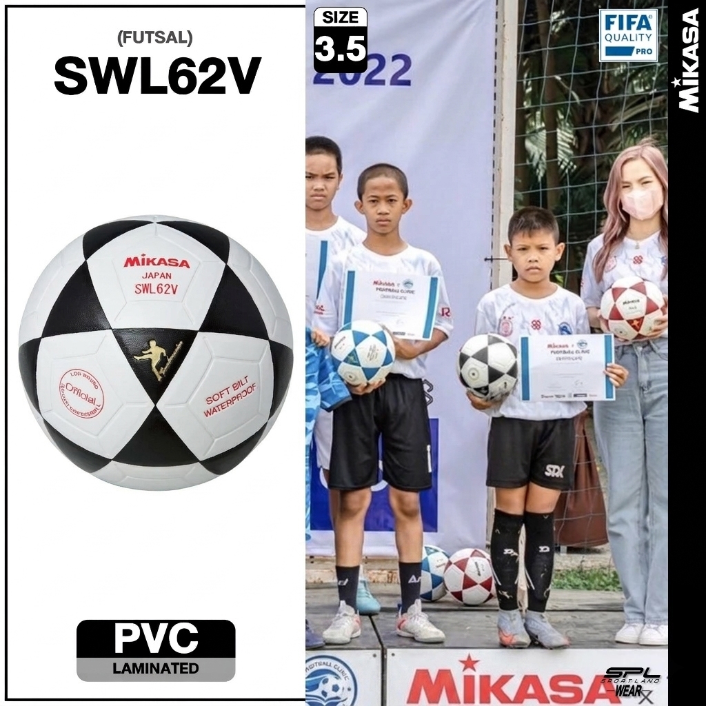 MIKASA มิกาซ่า ฟุตซอลหนังอัด Futsal PVC th SWL62V (ุ650)