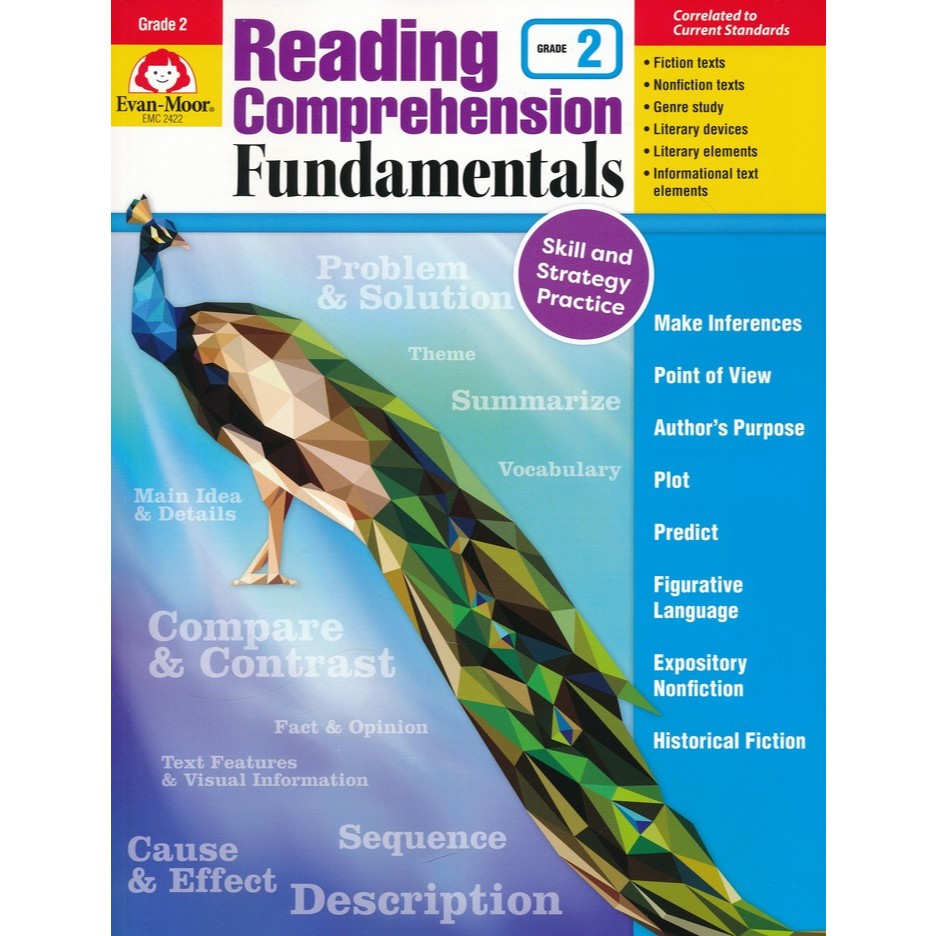 Evan-Moor Reading Comprehension Fundamentals G2 ได้รับลิขสิทธิ์แท้จาก Evan-Moor ใช้สอนจริง พร้อมคำปร