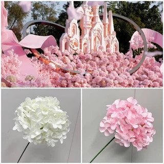 ดอกไฮเดรนเยียปลอม ดอกไม้ประดิษฐ์เสมือนจริง สีสวยสด ก้านยาว แต่งบ้าน คาเฟ่ งานแต่ง ถ่ายรูปสวย 🌸