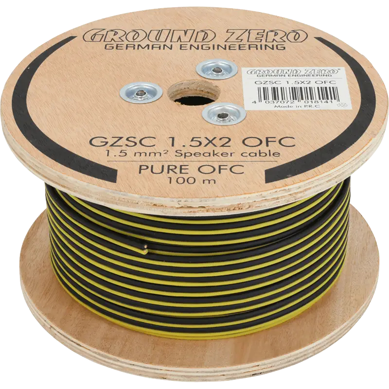สายลำโพง Ground Zero GZSC OFC 1.5/2.5/4.0 sq.mm สายทองแดงแท้คุณภาพสูง German Engineering ราคาต่อเมตร