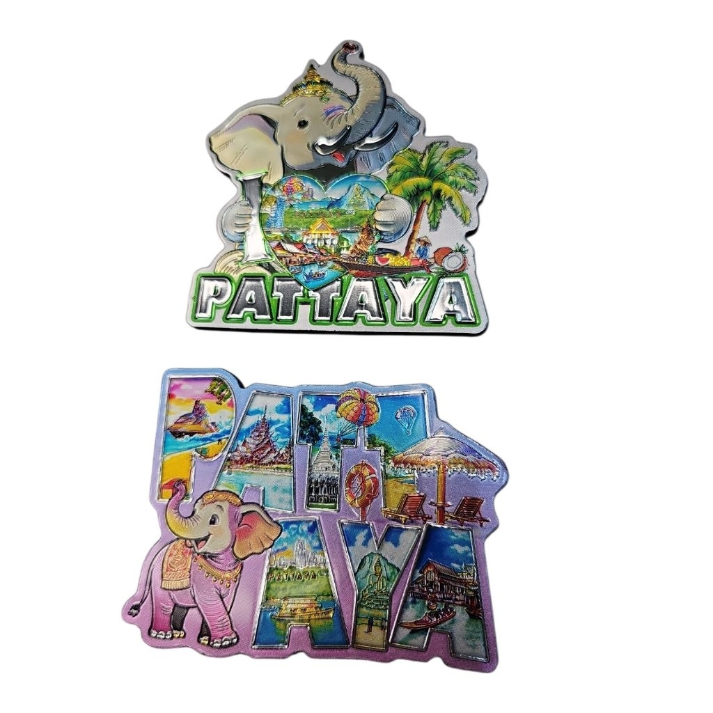 JGแม่เหล็กติดตู้เย็นลายช้างไทย เมืองท่องเที่ยว Thailand Bangkok Phuket Pattaya Krabi Koh Samui ของฝากไทย ราคา ถูกที่สุด ดีลบีเคเค แกลเลอรีภาพที่ 7