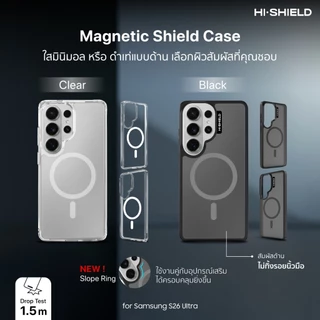 Hishield เคสแม่เหล็ก เคสใส กันกระแทก For Samsung S26 Ultra / S25 Ultra / S24 Ultra / S23 Ultra / S22 Plus / S22