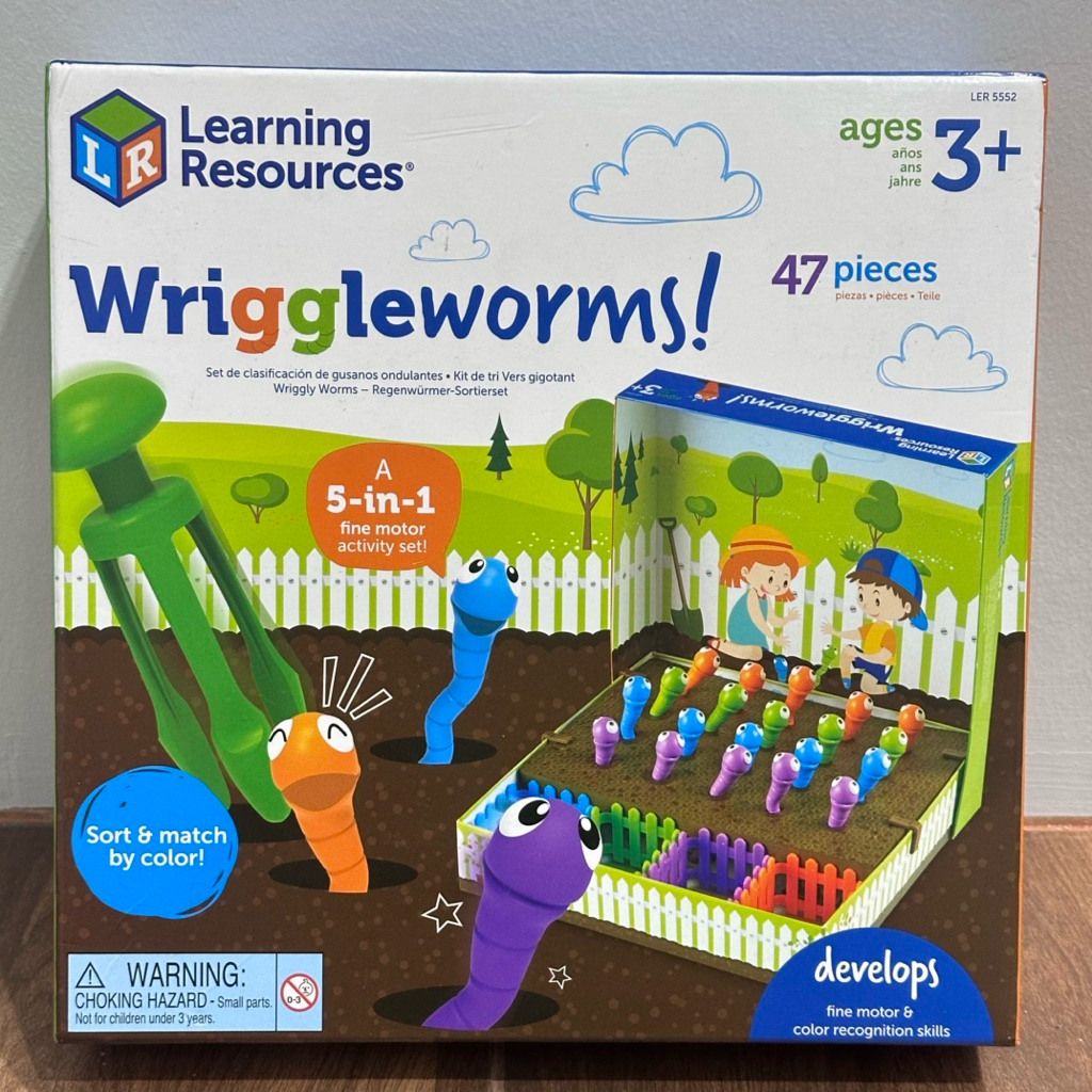 [ของแท้] Learning Resources Wriggleworms! ชุดเกมคีบหนอนน้อยเสริมพัฒนาการ ฝึกกล้ามเนื้อมัดเล็ก เรียนรู้สีและจำนวน ตัวเลข