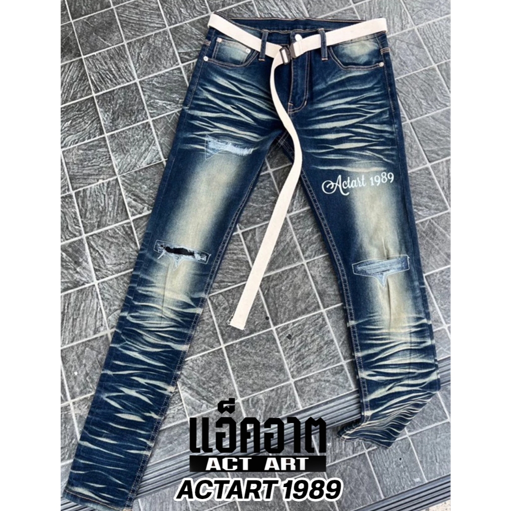 กางเกงยีนขายาวACT ART 1989(เช็คตารางไซส์ก่อนนะคะ) ผู้ชาย Man Clothing Jeans