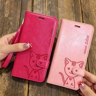 เคสฝาพับ แมว สำหรับรุ่น Realme Note80 Note70 Note70X Note60 Note60X Note50