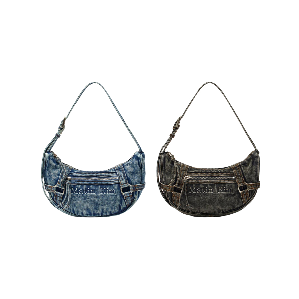 MATIN KIM MATIN WASHED DENIM MINI HOBO BAG สินค้ายอดนิยมของเกาหลี