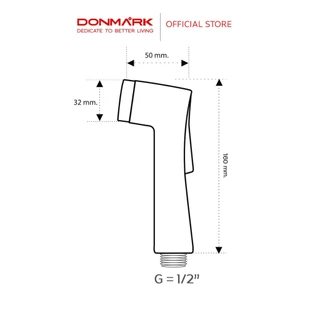 DONMARK ชุดสายฉีดชำระโครเมียม พร้อมสาย 120 cm รุ่น DM-962