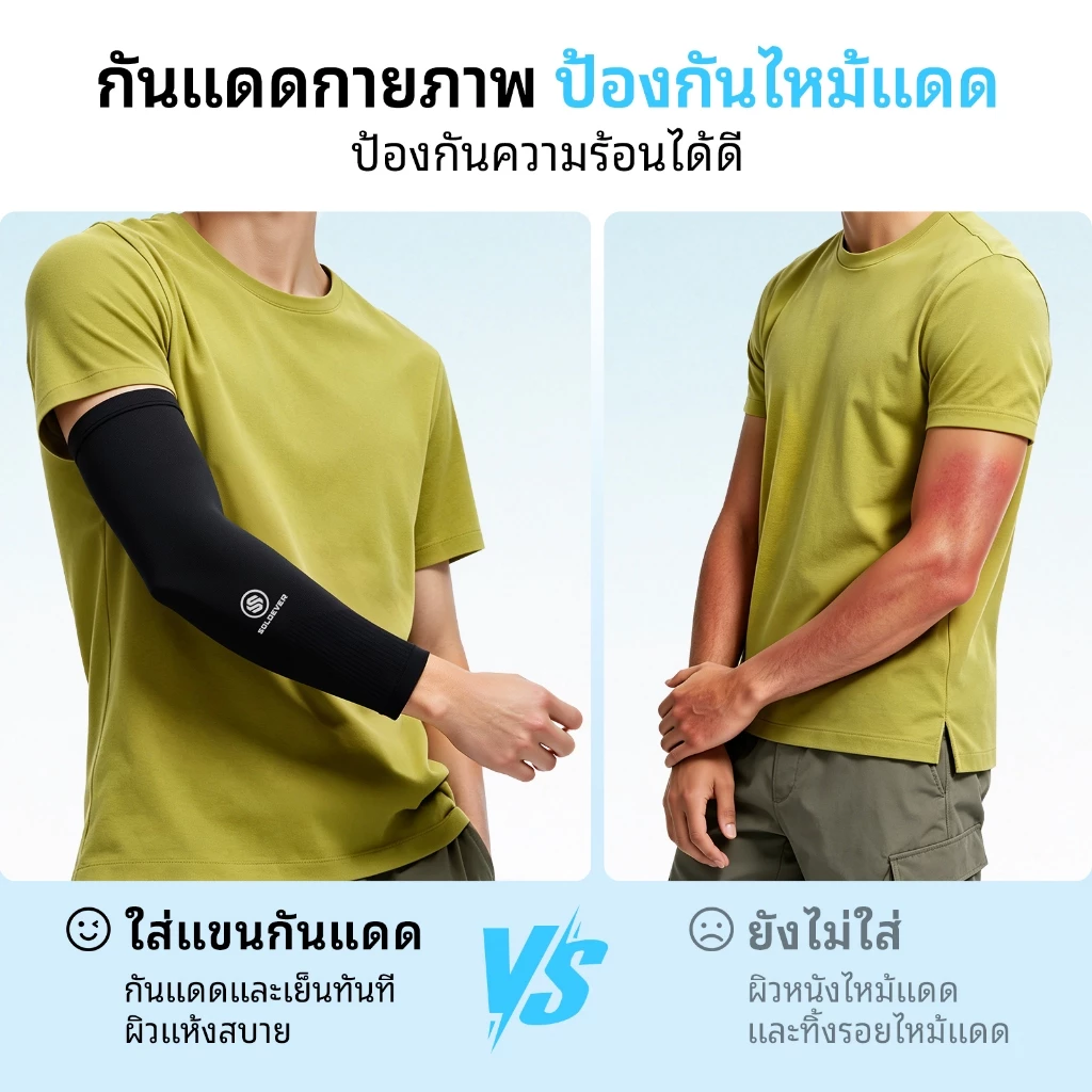 SOLOEVER ปลอกแขน UPF50+ ปลอกแขนกันแดด 1คู่ ปลอกแขนกัน เสื้อ ผ้าละเอียด กันแสง thumbnail 6
