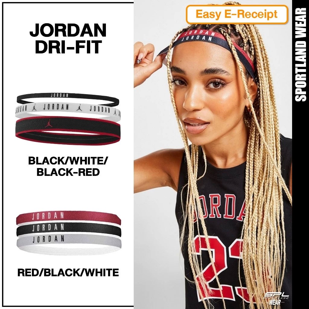 Nike Collection ไนกี้ ผ้ารัดศีรษะ ผ้าคาดผม (3 ชิ้น) Jordan Headbands 3PK J.000.3599.626 / J.100.7583.036