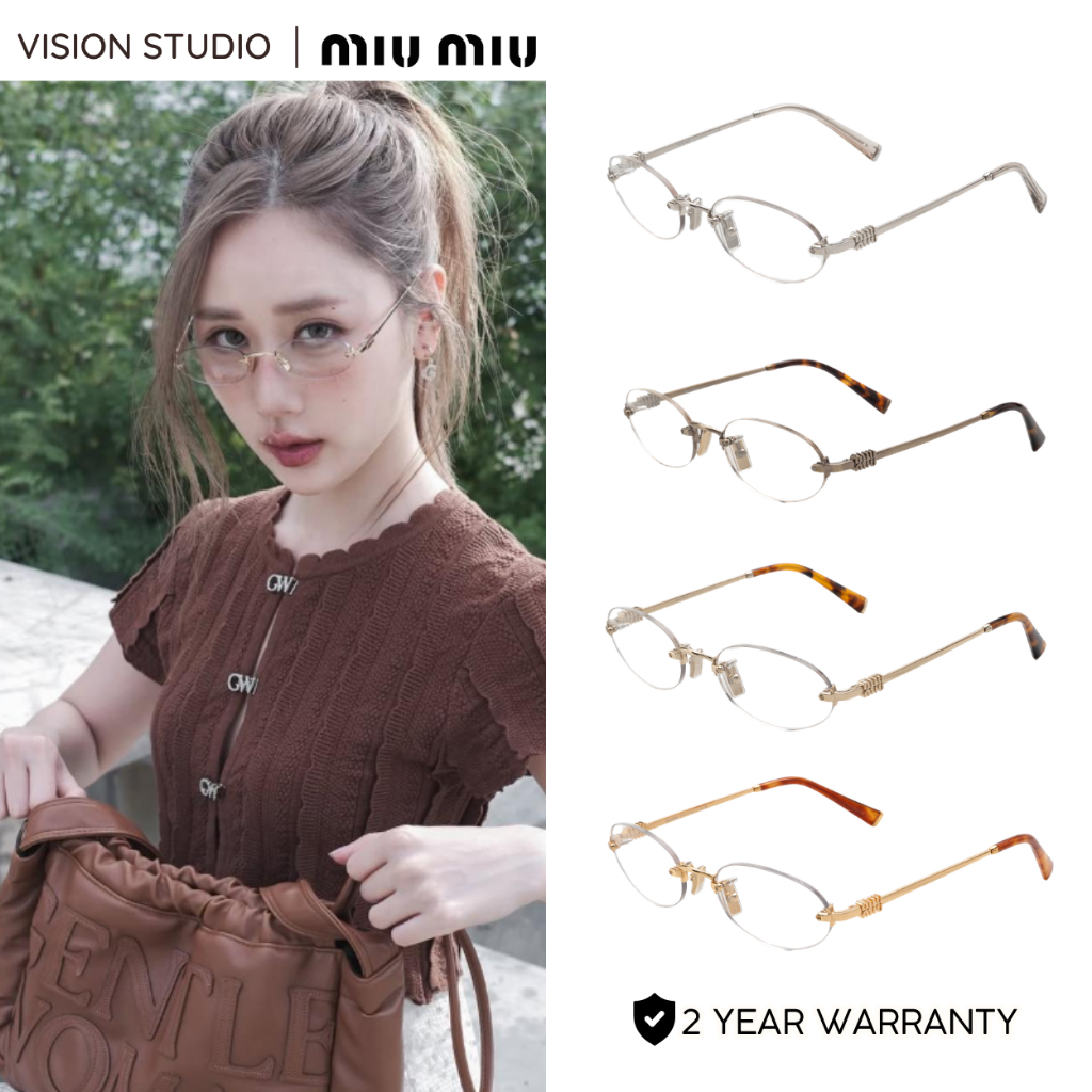 👓แว่นสายตา MIU MIU รุ่น MU53WV รวมทุกสี ใหม่ ของแท้100% รับประกัน 2 ปีเต็ม พร้อมอุปกรณ์ครบ