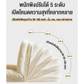 CUSHY โซฟาญี่ปุ่นปรับนอน-นั่ง Sofa Bed พับเก็บ โซฟาวางพื้น ที่นอนสบาย นุ่มฟู ไม่ยุบตัว ใช้งานหลายรูปแบบ