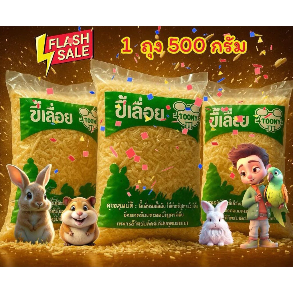 TOOMY ขี้เลื่อยแฮมสเตอร์ 500g ไม้สนธรรมชาติ ไร้ฝุ่น เนื้อนิ่ม thumbnail 5