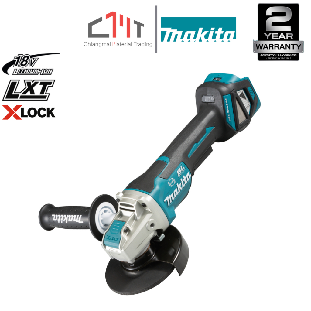 MAKITA เครื่องเจียร์ไร้สาย X-LOCK 18V ขนาด 5" No.DGA519Z (เฉพาะตัวเครื่อง)