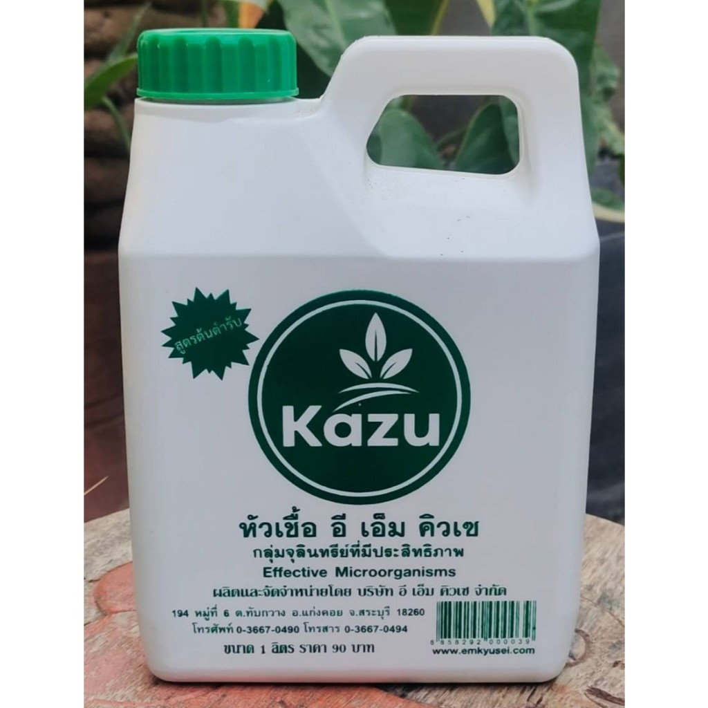 EM จุลินทรีย์ หัวเชื้อ ขนาด 1 ลิตร ของแท้ต้นตำหรับ อีเอ็มคิวเซ ใช้หมักปุ๋ย บำรุงดืน บำรุงพืช บำบัดกลิ่น บำบัดน้ำเสีย