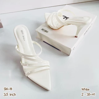 NIWA SHOES รองเท้าส้นสูงหน้าแหลม แบบแซ่บไม่มีหัก New collection ส้นสูง3.5นิ้ว รหัสสินค้า SN-14